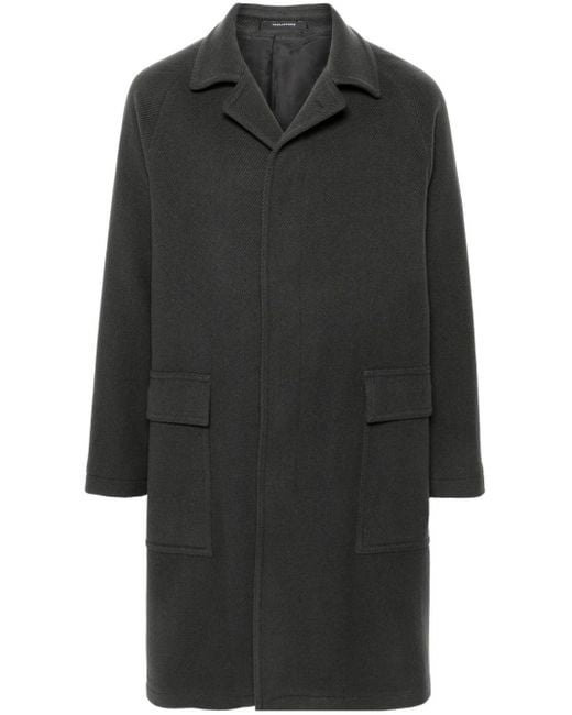 Tagliatore Black Loyd Single-Breasted Coat for men