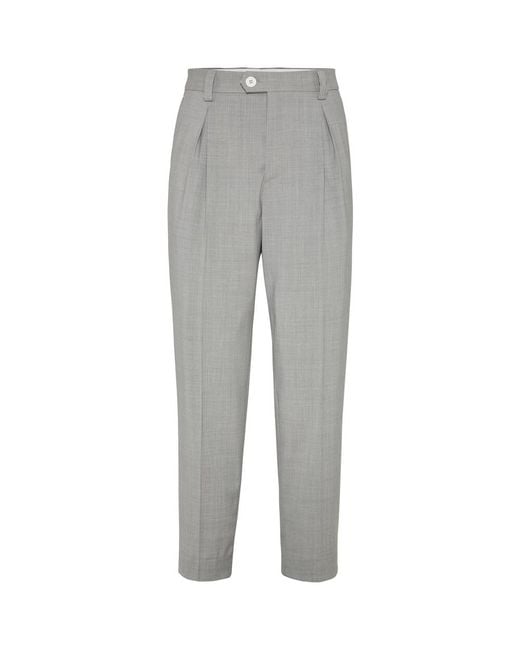 Brunello Cucinelli Gray Trousers for men