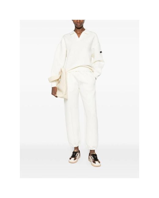 Calvin Klein White Elasticated Trousers