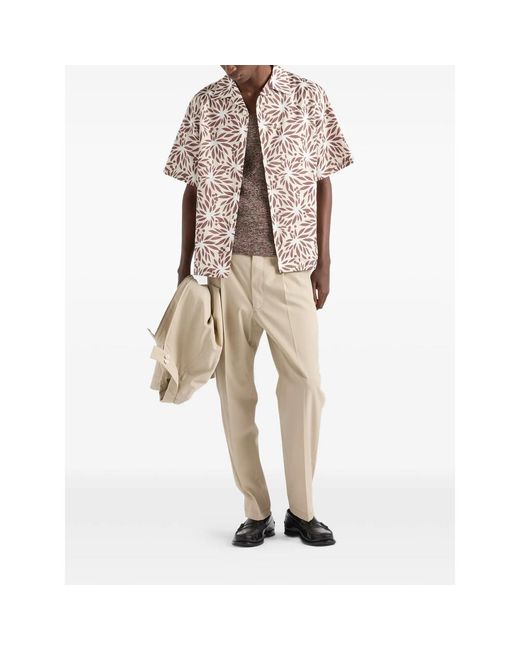 Prada Natural Neutrals Shirts for men