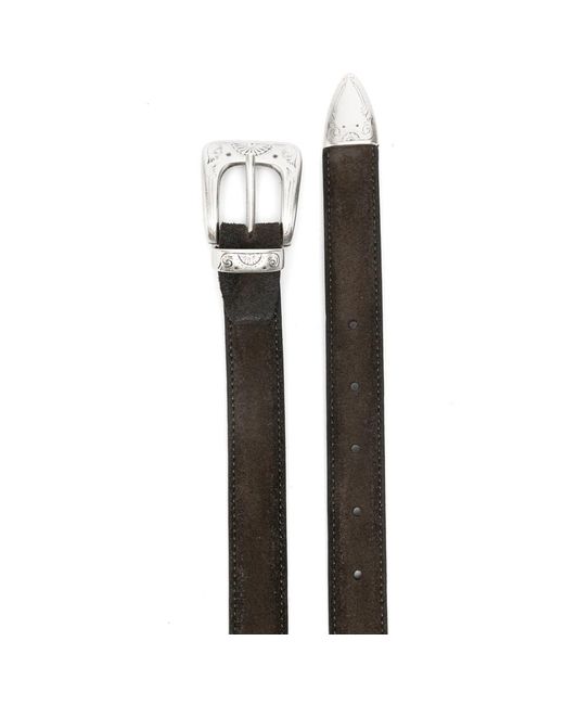 Eraldo Black Embellished-Buckle Belt for men