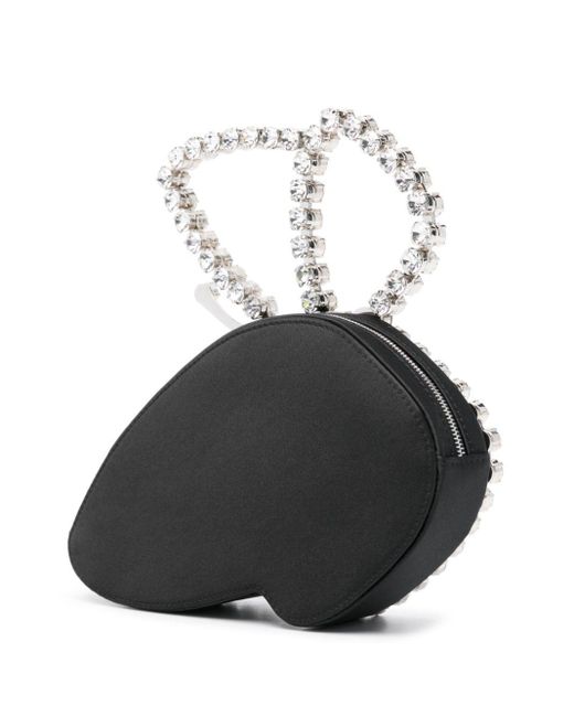 L'ALINGI Black Butterfly Crystal-Embellished Clutch Bag