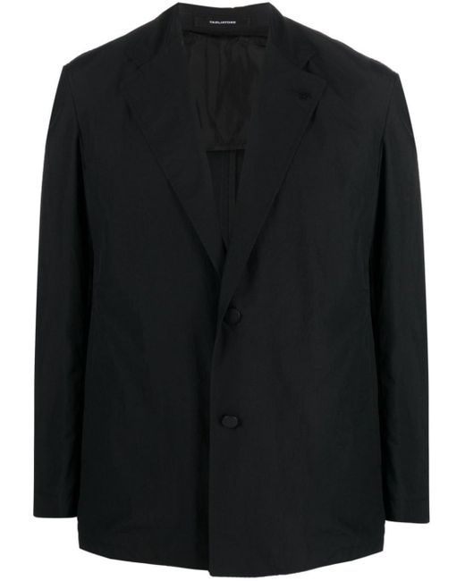 Tagliatore Black Cotton-Blend Blazer for men