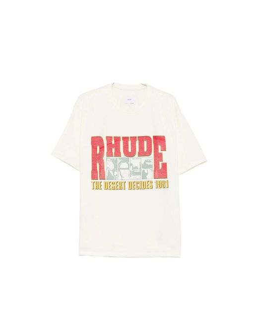 Rhude White T-Shirts And Vests for men