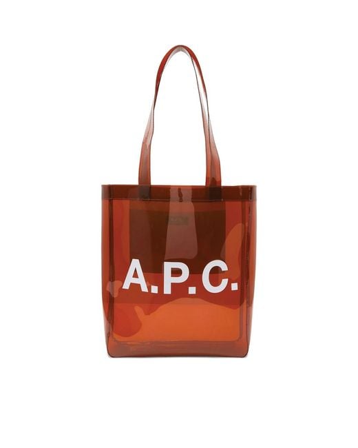 A.P.C. Red "Lou" Tote Bag
