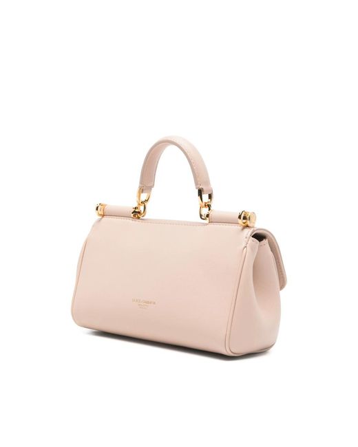 Dolce & Gabbana Pink Front Flap Top Handle Bag