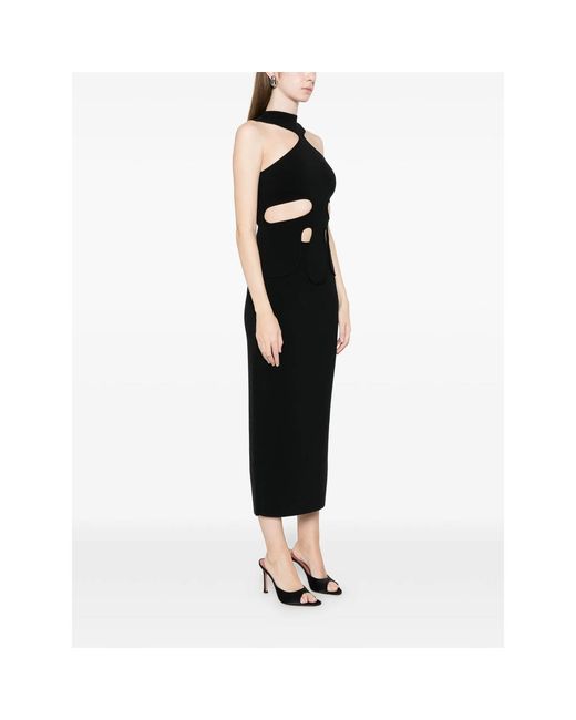 Cult Gaia Black Midi Baylee Cut-Out Dress