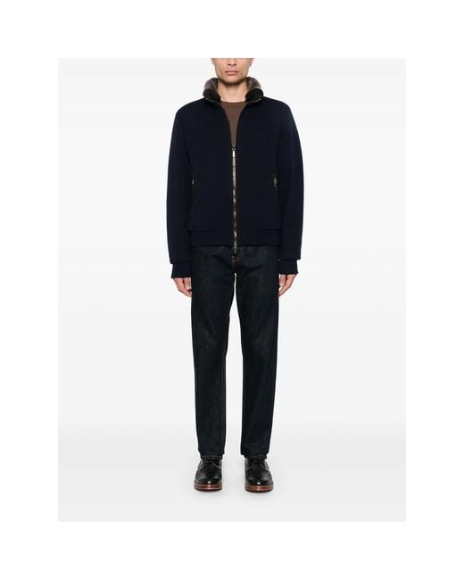 Moorer Blue Bellati-Mrw Jacket for men