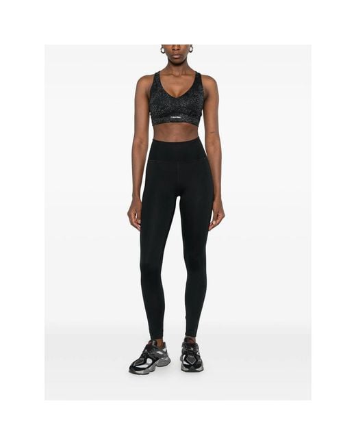Calvin Klein Black Leopard-Print Sports Bra