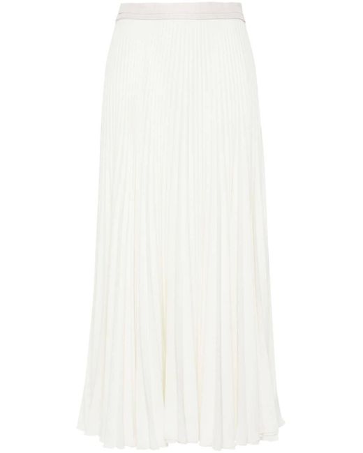Herskind White Nessa Pleated Maxi Skirt