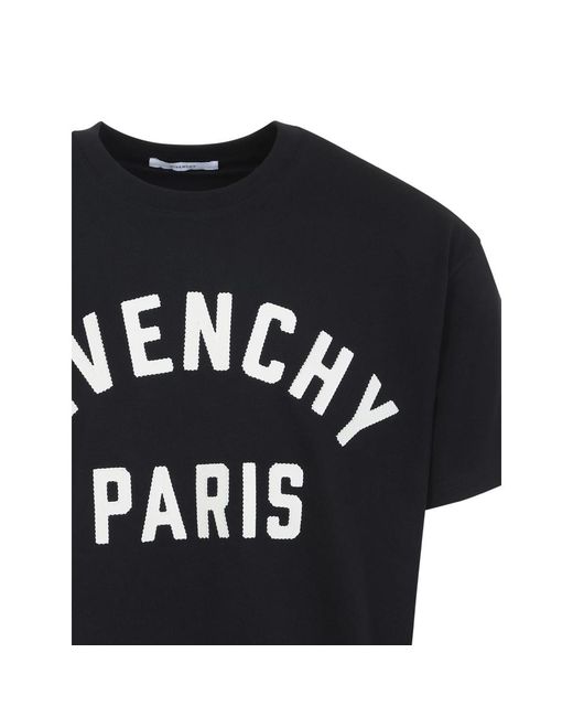 Givenchy Black Logo-Print T-Shirt for men