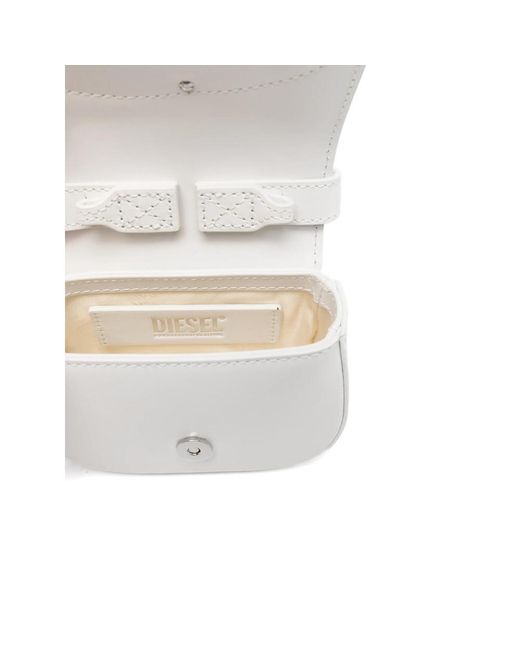 DIESEL White 1Dr Xs-Iconic Mini Bag With D Logo Plaque