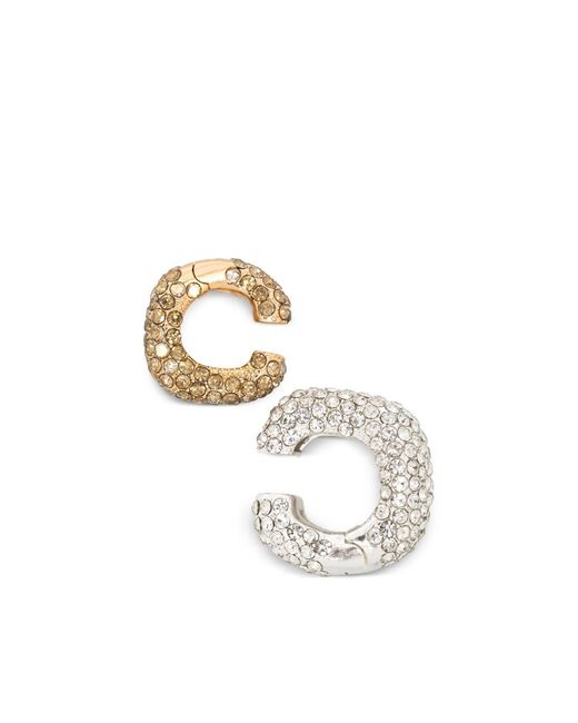 Cult Gaia White Solene Crystal-Embellished Ear Cuffs (Set Of Three)