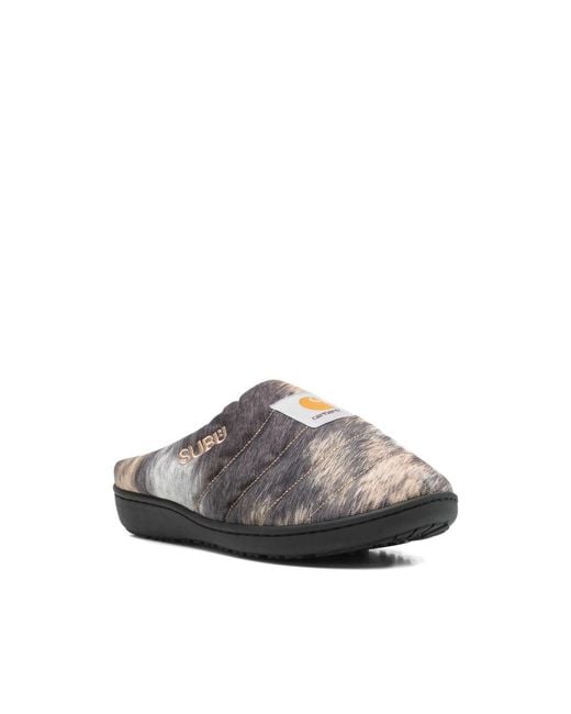 Carhartt Brown X Subu Patterned Slippers for men