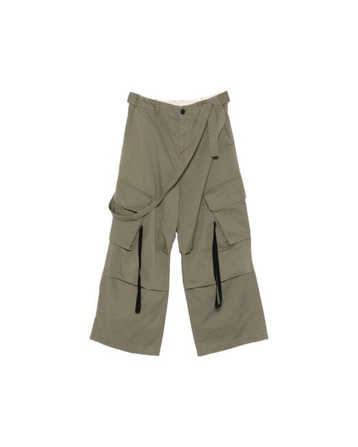 Isabel Benenato Green Belted Cargo Pants for men