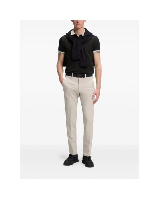 Boss Black Tipped-Trim Polo Shirt for men