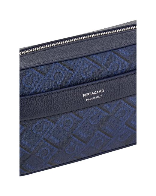 Ferragamo Blue Messenger Bags for men