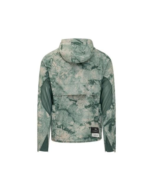 Y-3 Green Hooded Print Jacket for men