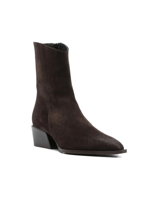Poeve Black 50Mm Pointed-Toe Block-Heel Boots