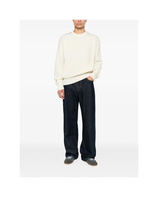 Diana Studio White Ribbed-Knit Sweater for men