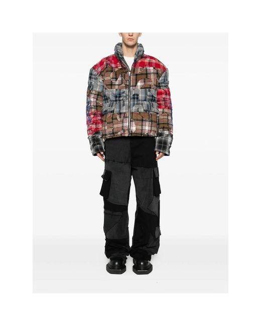 Who Decides War Red Ruin Patchwork-Design Jacket for men