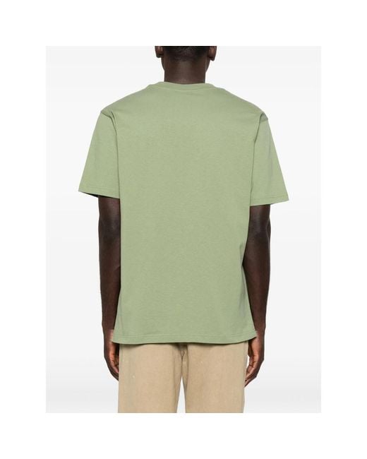 New Balance Green Logo-Embroidered T-Shirt for men