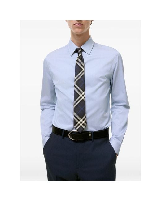 Burberry Black Check Silk Tie for men