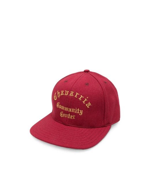 Willy Chavarria Embroidered Flat-Peak Cap for men