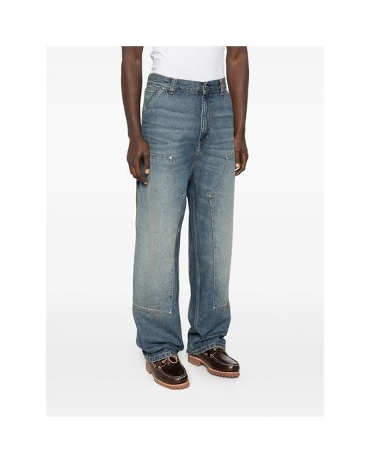 Carhartt Blue Panelled Design Jeans for men