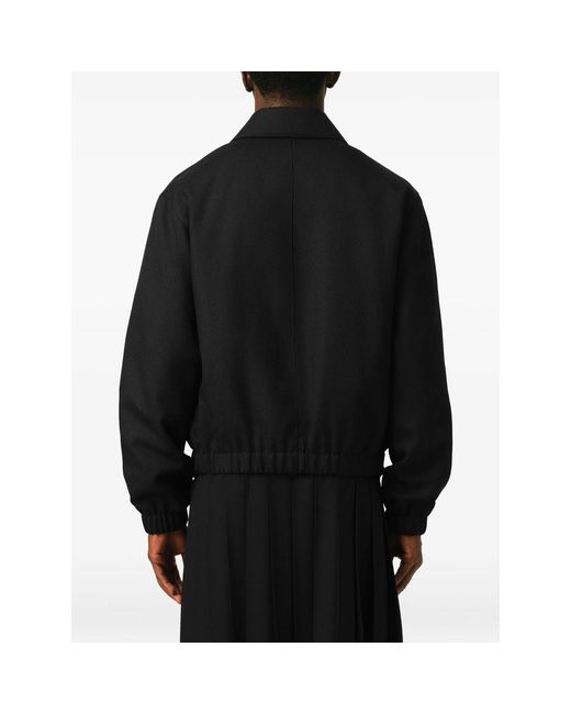 AMI Black Wool Padded Jacket With Ami De Coeur for men