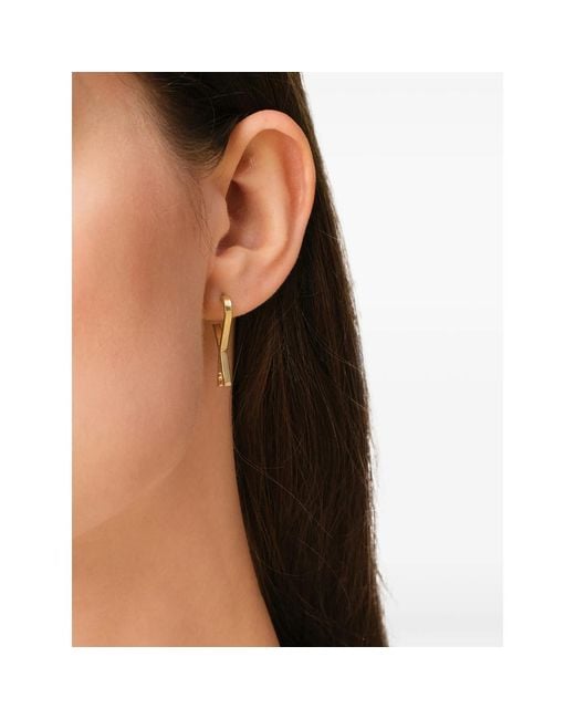 AMI Metallic Logo Earrings