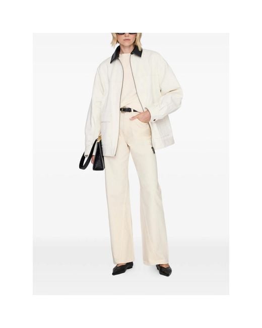 Anine Bing White Brie Jeans