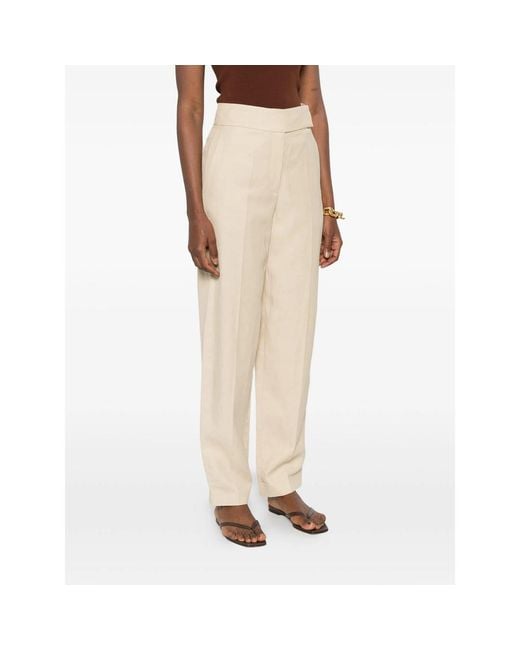 Joseph Natural Straight Trousers Linen-Blend