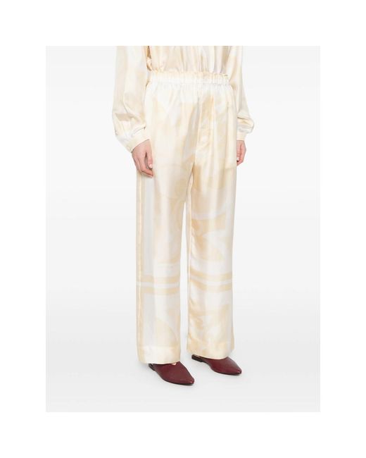 Carven White Patterned Trousers
