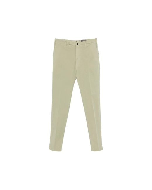 Incotex Green Belt-Loop Trousers for men