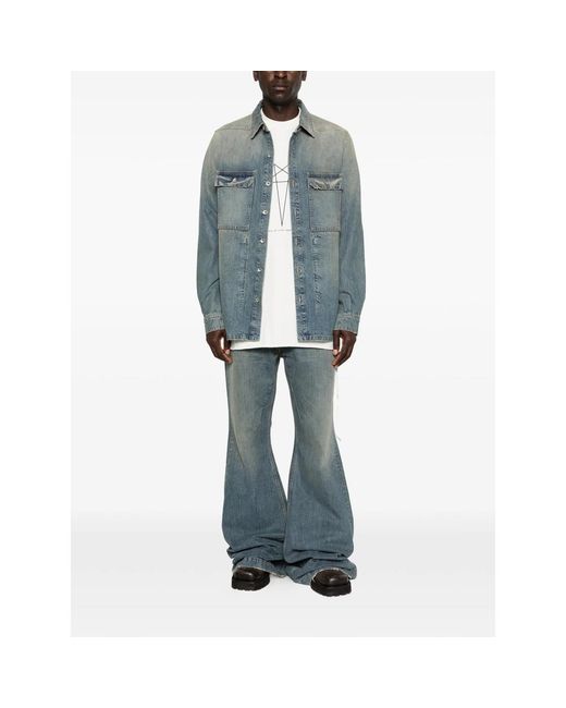 Rick Owens Blue Drkshdw Jackets for men