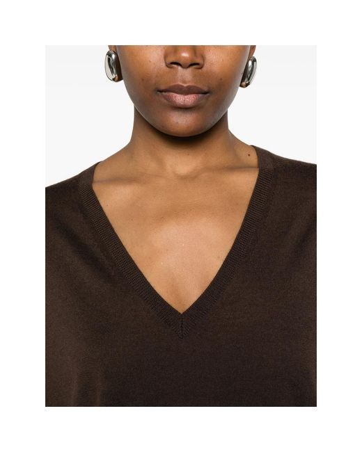 Co. Brown V-Neck Sweater