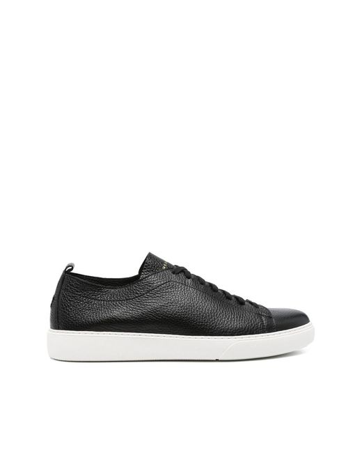 Henderson Black Byron Leather Sneakers for men