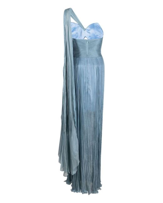 IRIS SERBAN Blue Vera Strapless Gown