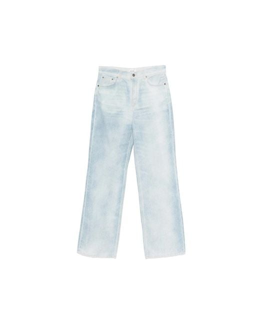 Haikure Blue Five-Pocket Belt-Loop Jeans