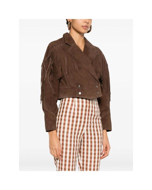Rixo Brown Leather Outerwear