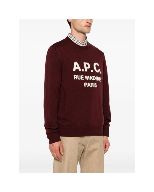 A.P.C. Red Sweaters & Knitwear for men