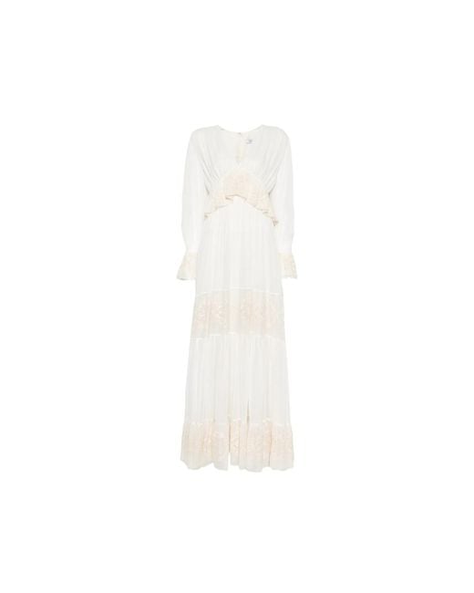 Raquel Diniz White Lorelai V-Neck Maxi Dress