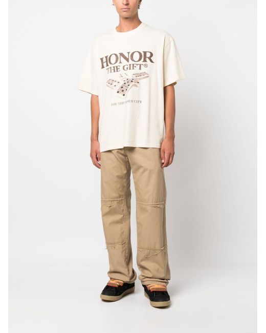 Honor The Gift White Dominoes Cotton T-Shirt for men