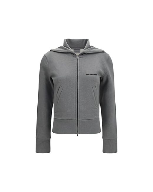 Balenciaga Gray Fitted Zip Up Jacket