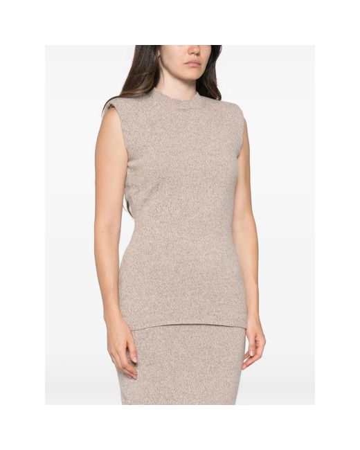 ELY ELY Natural Padded-Shoulder Vest