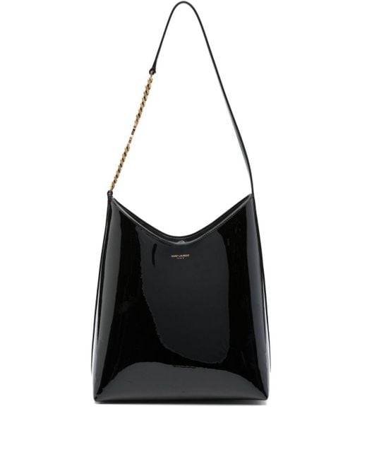 Saint Laurent Black Mini Rendez-vous Leather Shoulder Bag