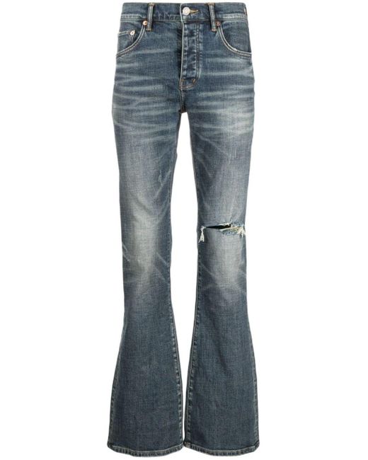 Purple Brand Blue Brand P004 Low-Rise Flared Jeans for men