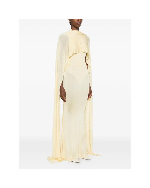 Self-Portrait Natural Dress With Cape Detail