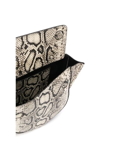 Wandler White Python Print Tote Bag